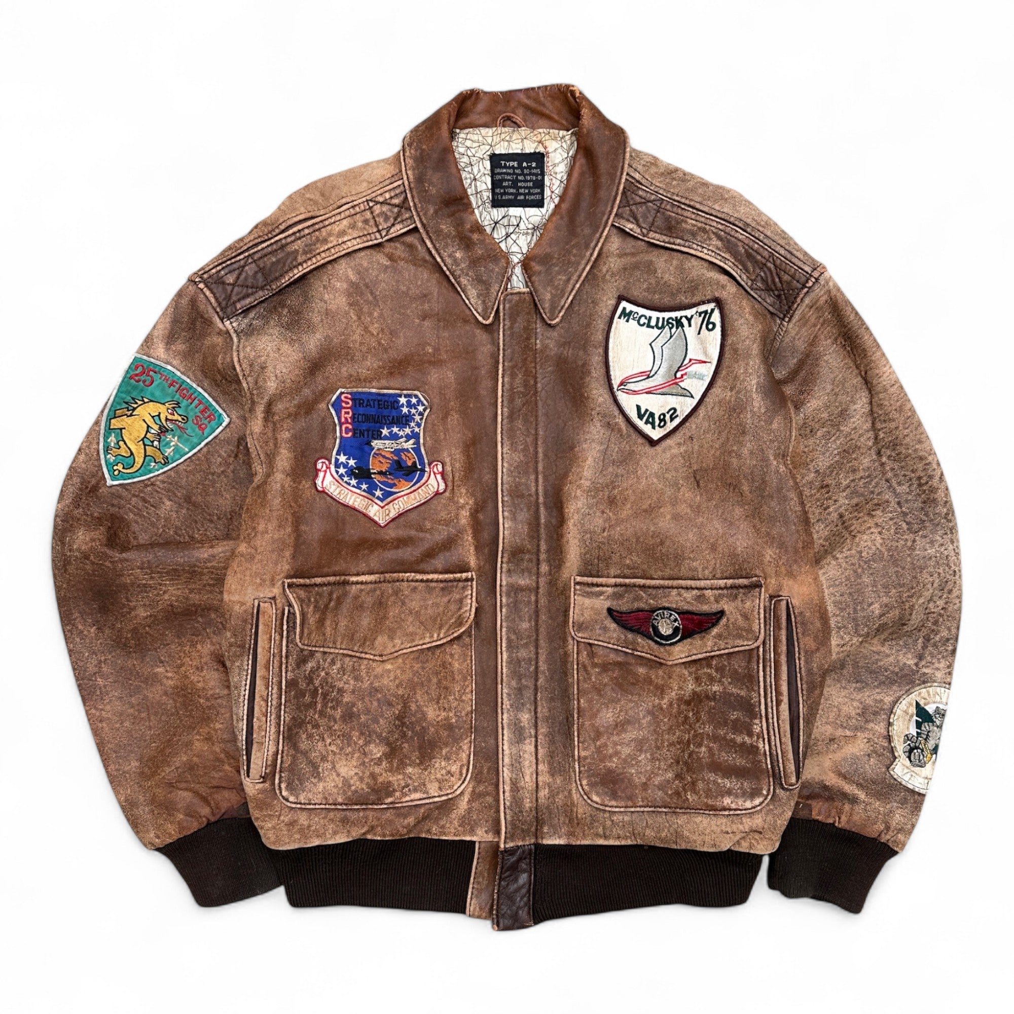 AVIREX　A-2ジャケット Avirex Type A-2 Vintage Leather Jacket – vintageconcierge