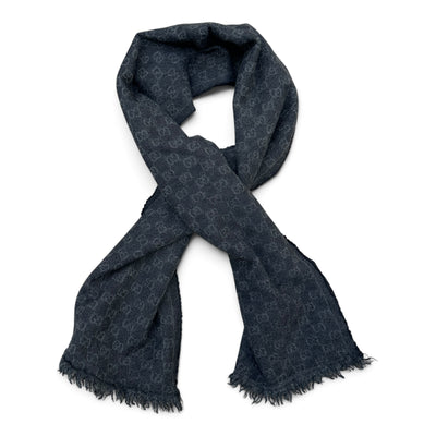 Gucci Vintage GG Pattern Wool Scarf