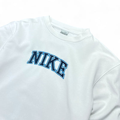 Nike Vintage Y2K Spellout Sweater Weiß Navy