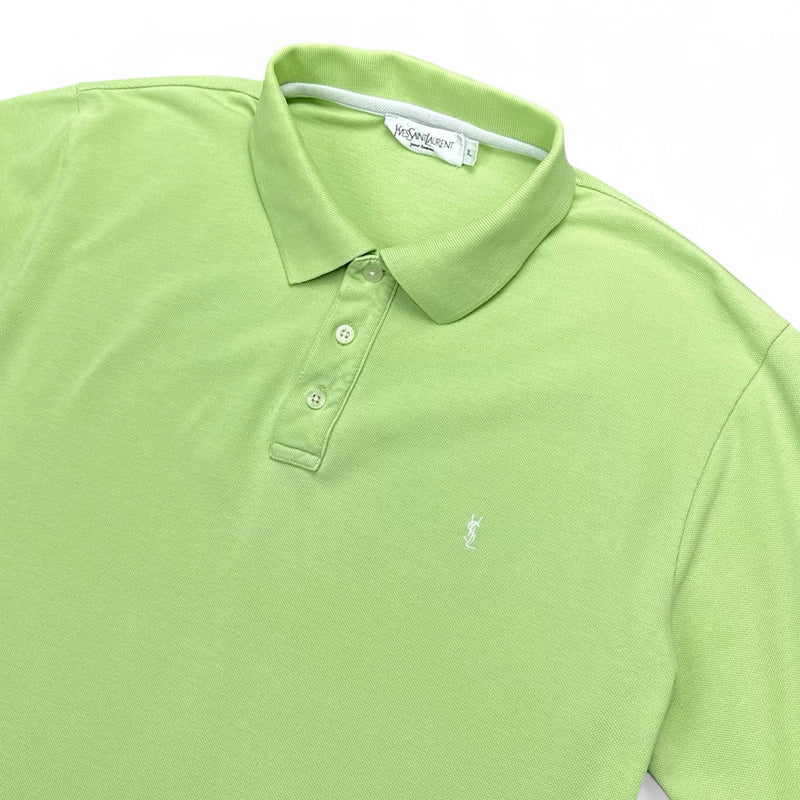 Yves Saint Laurent YSL Polo Shirt Lindgrün