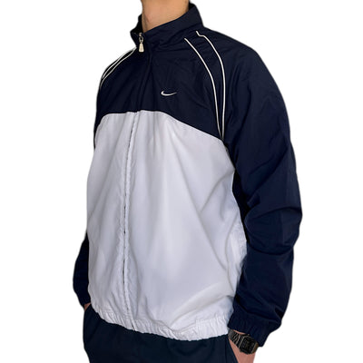 Nike Vintage Y2K Trackjacke Navy Weiß