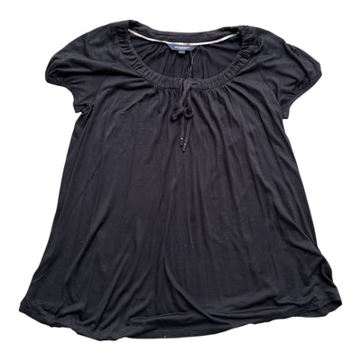 Vintage Burberry London Gathered Peasant Blouse Black | S