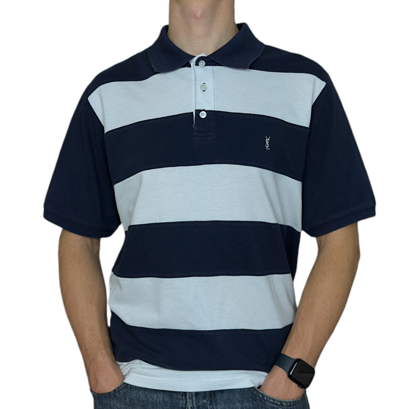 Yves Saint Laurent YSL Stripe Polo Shirt