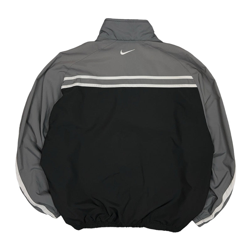 Nike Vintage Y2K Trackjacke Grau Schwarz Weiß