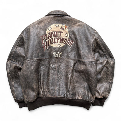 Vintage 90s Planet Hollywood Leather Jacket