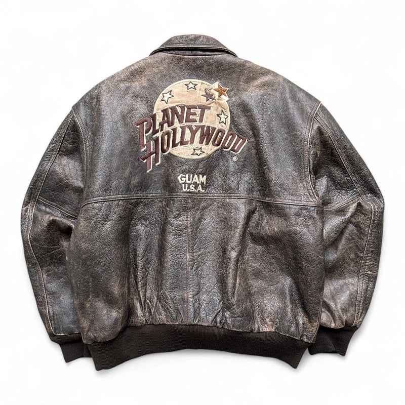 Vintage 90s Planet Hollywood Leather Jacket