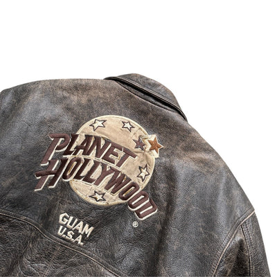 Vintage 90s Planet Hollywood Leather Jacket