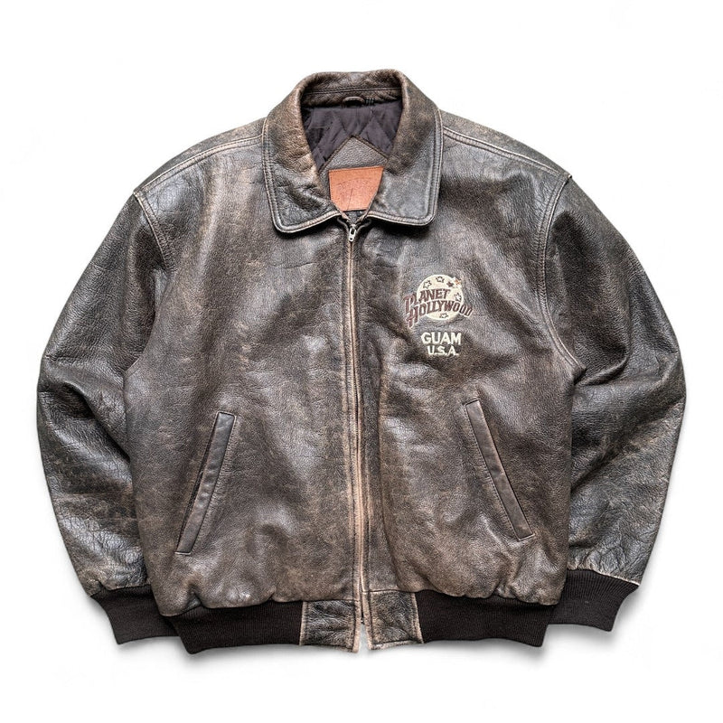 Vintage 90s Planet Hollywood Leather Jacket