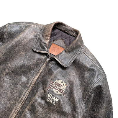 Vintage 90s Planet Hollywood Leather Jacket