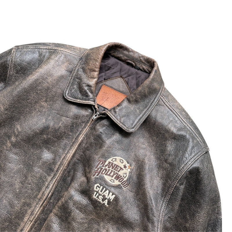 Vintage 90s Planet Hollywood Leather Jacket