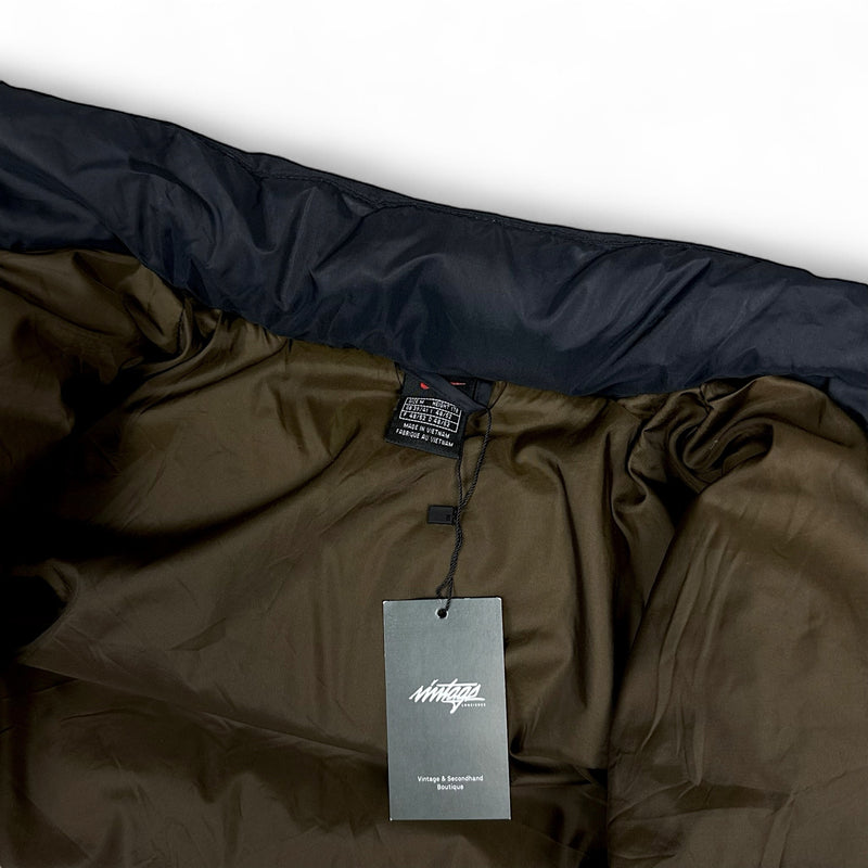 Nike Vintage Y2K Rare Down Pufferjacke Schwarz