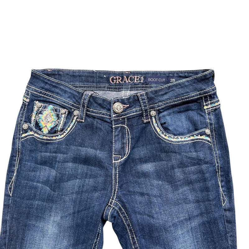 Grace Low Waist Y2K Bootcut Jeans