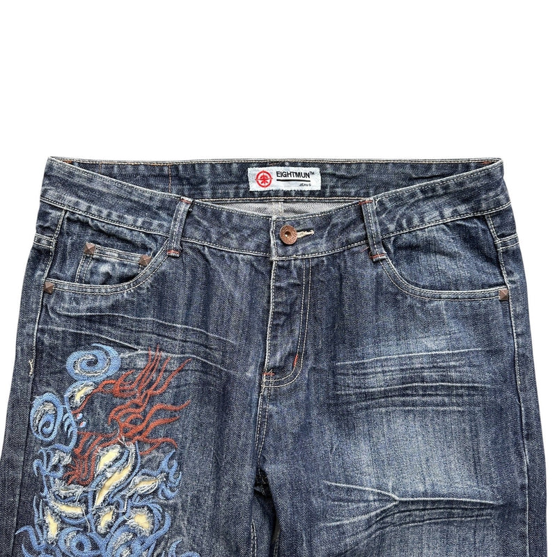 Vintage Y2K Japanese Dragon Denim Jeans