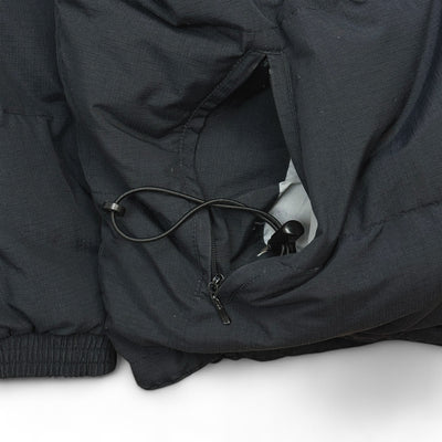 Nike Vintage 90s Rare Down Spellout Pufferjacke Schwarz