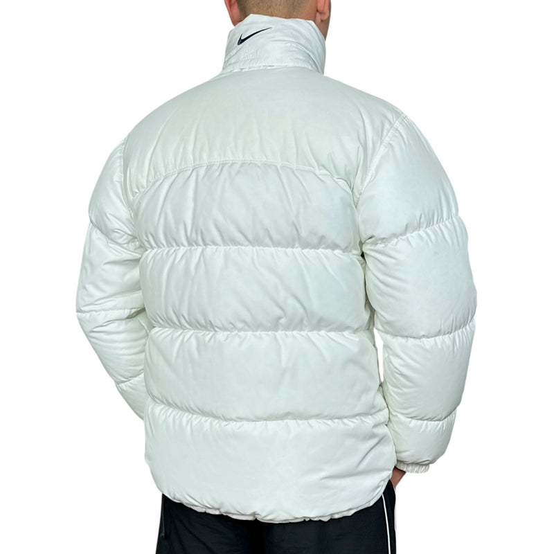 Nike Vintage Y2K Puffer Daunenjacke Weiß