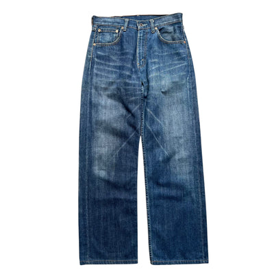 Levi’s Vintage Faded Dark / Mid Wash Straight Wide Denim Jeans | W30