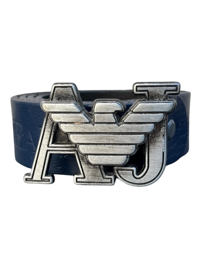 Armani Jeans Vintage Logo Belt / Ledergürtel Navy | 120 cm