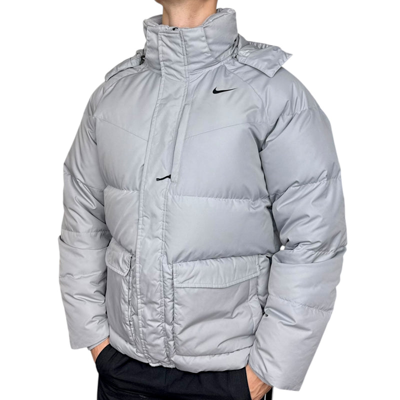 Nike Vintage Y2K Down Pufferjacke Grau