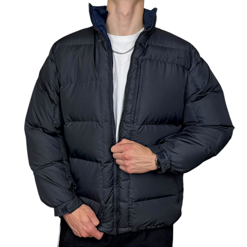 Nike Vintage Y2K Puffer Daunenjacke Schwarz