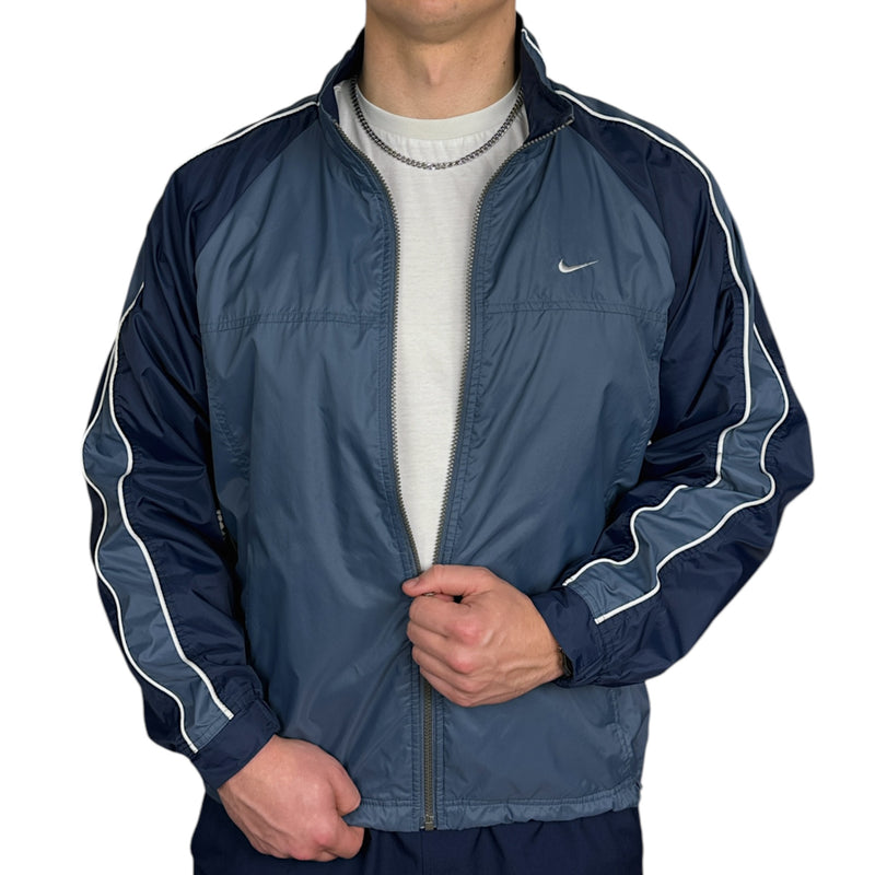 Nike Vintage Y2K Trackjacke Blau Navy