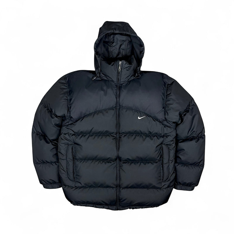 Nike Vintage Y2K Puffer Daunenjacke Schwarz