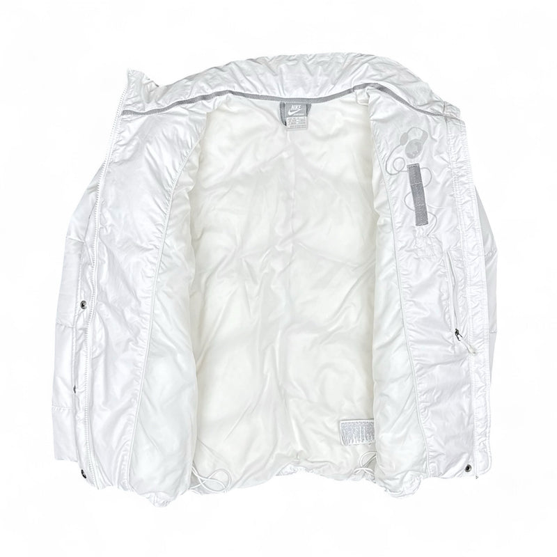 Nike Vintage Y2K Rare Down Pufferjacke Weiß