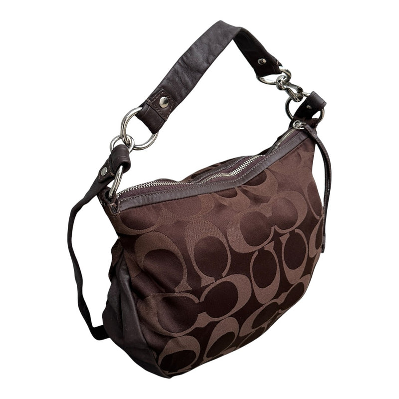 Coach Signature Monogram Hobo Bag