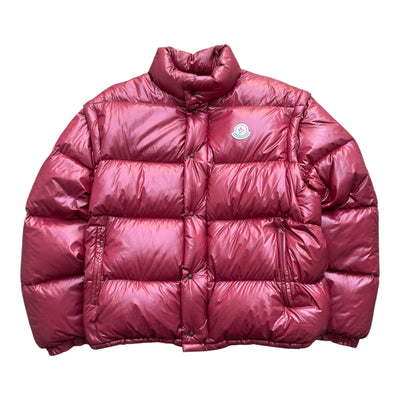 Moncler Vintage 2-in-1 Daunenjacke mit abnehmbaren Ärmeln, L, elegante Steppjacke für Damen