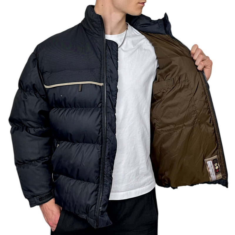Nike Vintage Y2K Rare Down Pufferjacke Schwarz