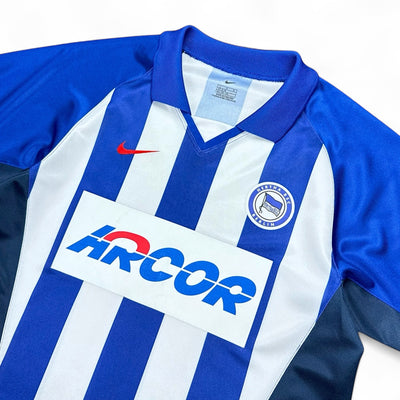 Nike Hertha Berlin 2000-01 Home Trikot Weiß Navy Blau