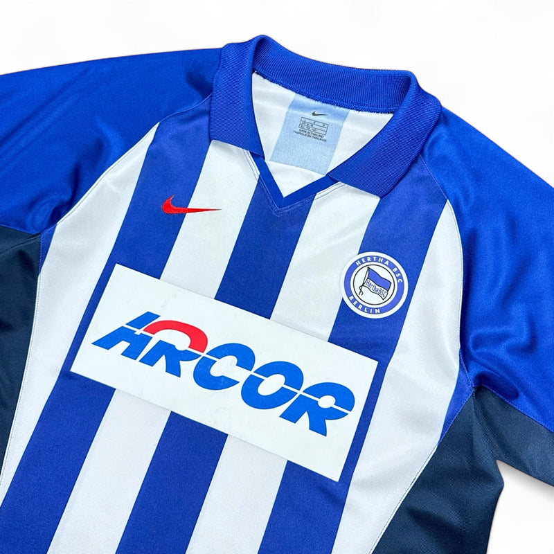 Nike Hertha Berlin 2000-01 Home Trikot Weiß Navy Blau