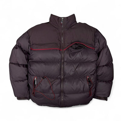 Nike Vintage Y2K Puffer Daunenjacke Rotwein