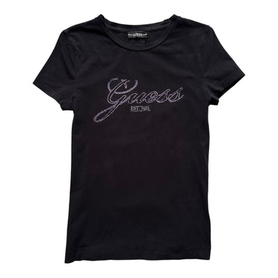 Vintage Guess Rhinestone Logo Top | M