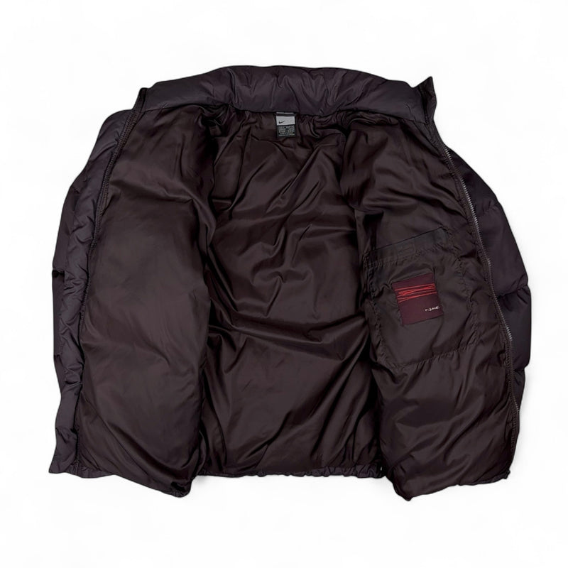 Nike Vintage Y2K Puffer Daunenjacke Rotwein