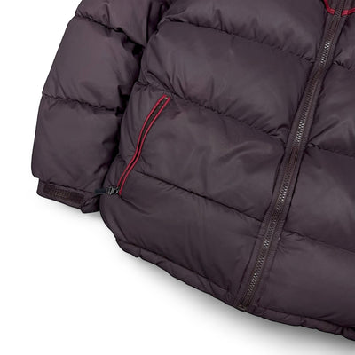 Nike Vintage Y2K Puffer Daunenjacke Rotwein