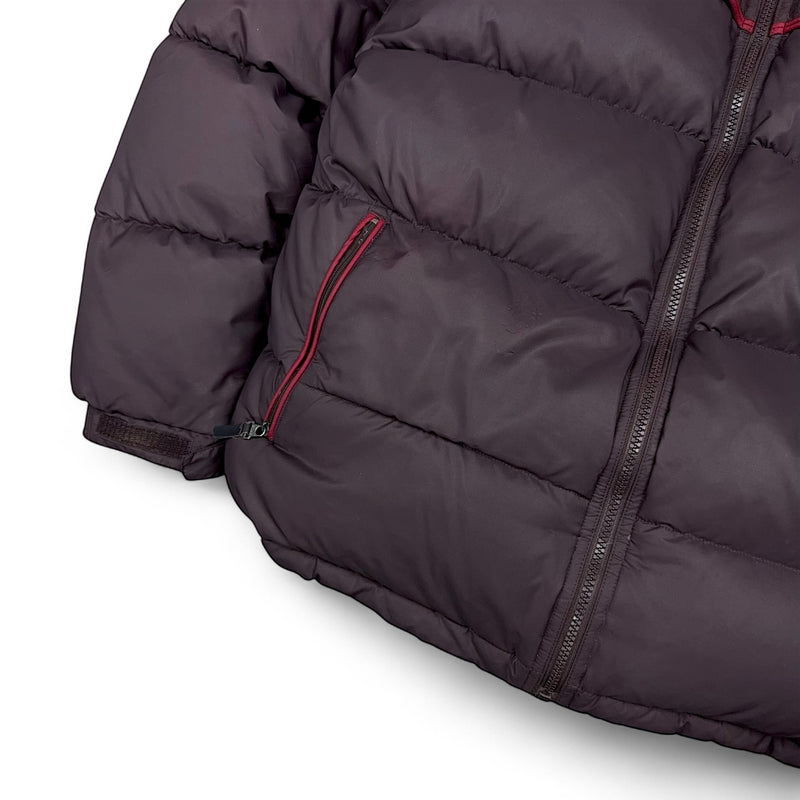 Nike Vintage Y2K Puffer Daunenjacke Rotwein