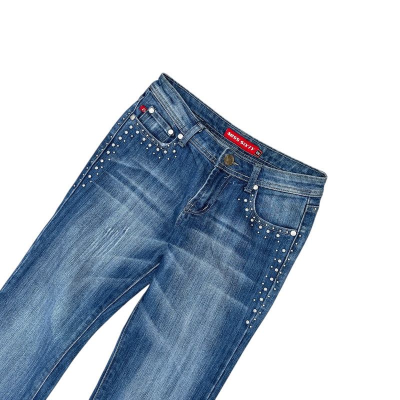 Miss Sixty Y2K Bootcut Studded Jeans