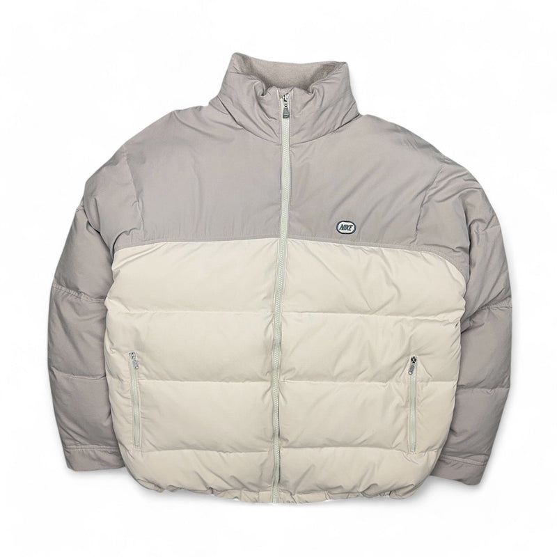 Nike Vintage Y2K Puffer Daunenjacke Beige
