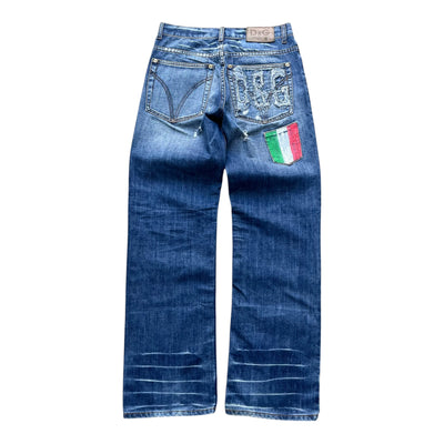 Vintage D&G Dolce & Gabbana Distressed Italia Denim Jeans | W30