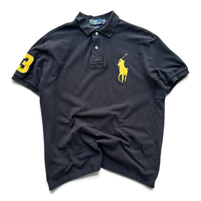 Polo Ralph Lauren Big Pony Poloshirt – Schwarz / Gelb | L