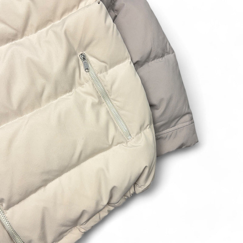 Nike Vintage Y2K Puffer Daunenjacke Beige