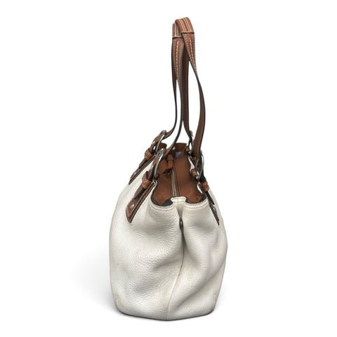 Coach Soft Milled Leather Tote / Shoulder Bag | Weiß / Braun