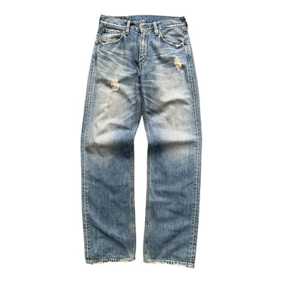 Levi’s 503 Straight Fit Denim Jeans – Light Blue Distressed | 30