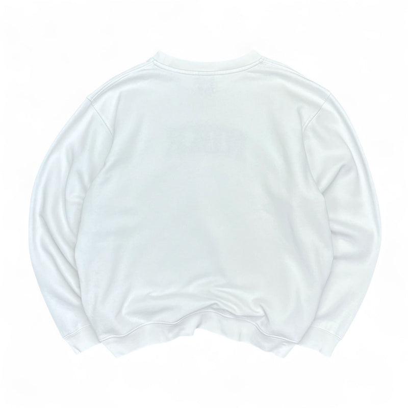 Nike Vintage Y2K Spellout Sweater Weiß Navy