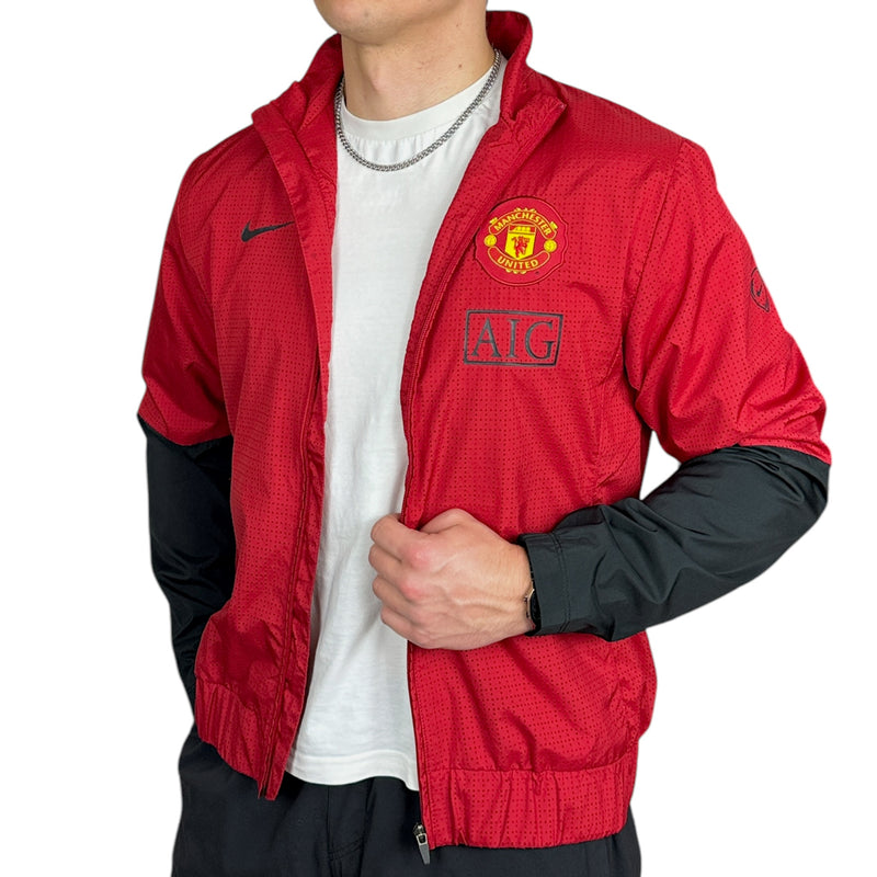 Nike Vintage 2009-10 Manchester United Trackjacke Rot Schwarz