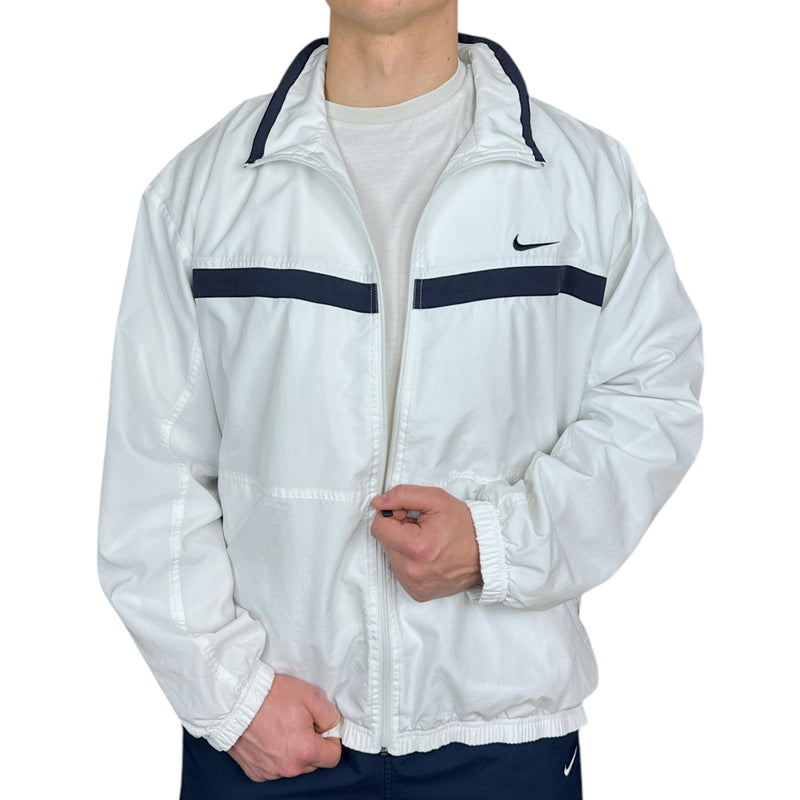 Nike Vintage 90s Trackjacke Weiß