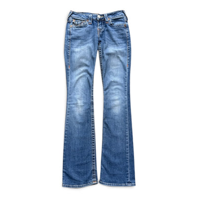 Vintage True Religion Rainbow Big T Flap Pocket Bootcut Jeans | W25