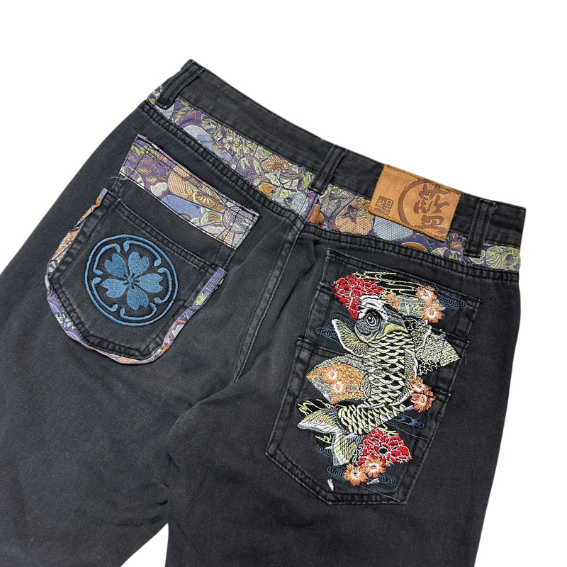 Nippon Japanese Koi Jeans Short