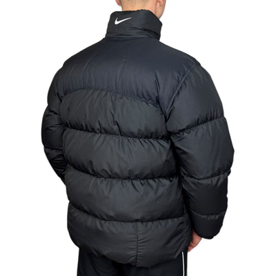 Nike Vintage Y2K Puffer Daunenjacke Schwarz