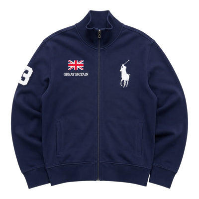 Polo Ralph Lauren "Great Britain" Big Pony Zip-Up Track Jacket – Navy | L